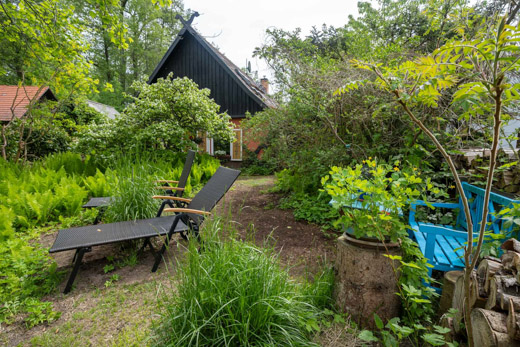 im Garten der Ferienwohnung Wendland